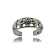 Flower & Heart Adjustable Toe Ring Crafted in Solid Silver Flower & Heart Adjustable Toe Ring Crafted in Solid Silver