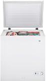 GE FCM5SUWW 5.0 cu. ft. Chest Freezer with Manual Defrost, Lift-Out and Sliding Bulk Storage Baskets and Power 