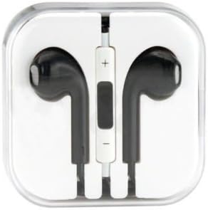Earphones Earbud Headset Headphone with Mic for Apple iPhone 5 iphone 6 iPod 3.5 (Black)