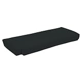 Strathwood Camano All-Weather Wicker Sofa Cushion, Solid Black