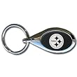 Pittsburgh Steelers Black Oval Key Chain - NFL Football Fan Shop Sports Team Merchandise