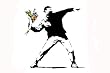 LAMINATED Banksy Flower Thrower Mini Poster Measures 23.5" x 16.5"Inches ( 59.4 x 42 cm )