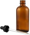 1oz Amber Glass Bottles for Essential Oils with Glass Eye Dropper - Pack of 6