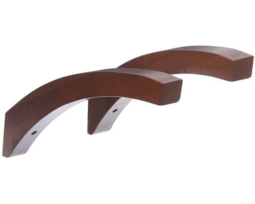 Red Mahogany 12 Inch Angled Wood Shelf Brackets