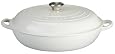 Le Creuset Enameled Cast-Iron 3-1/2-Quart Braiser, White