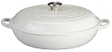 Le Creuset Enameled Cast-Iron 3-1/2-Quart Braiser, White
