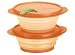 Tupperware 2 Pc FlatOut 4-Cup Container Set. Orange