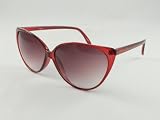 Classic Cats Eye Style Retro Sunglasses - Red Frames