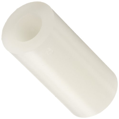 Round Off-White Nylon 6/6 Spacer 1/2 OD x 1/4 ID x 5/8 Length (Pack of 100)