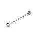 Ruifan Lot of 5 Industrial Barbell Earring Stainless Steel 14 Gauge Cartilage Earring Body Piercing 1 5/8 Inch(40mm)