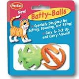 PetSet Batty-Balls Cat Toy 1.5" diameter assorted-color- 2-count