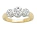 1.00 ct Bezel-set Trio Diamond Band