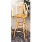 29 Inch Arrow Back Windsor Bar Stool with Swivel Seat in Natural - Coaster