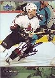 Daymond Langkow, Phoenix Coyotes, 2003 Upper Deck Autographed Card