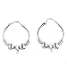 Sterling Silver Hoop w/Beads Earrings