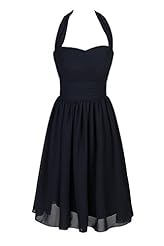 Plus Size A-line Chiffon Short Halter Sleeveless Backless  Bridesmaid Dress/Prom Dress/Party Dress  With Ruffles