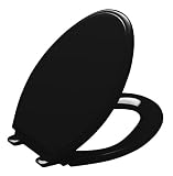 KOHLER K-4733-7 Glenbury Quiet-Close Elongated Toilet Seat, Black Black
