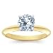 0.10 Carat D/I1 Round Certified Diamond Solitaire Engagement Ring in 18ct Solid Yellow Gold
