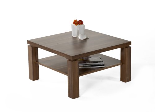 Presto mobilia 10122 Couchtisch Chuck ca. 78 x 78 x 44 cm Nussbaum