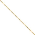 1.2mm, 14 Karat Yellow Gold, Diamond-Cut Ball Chain - 10 inch