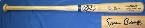 Ernie Banks Autographed/Hand Signed Rawlings Baseball Bat Cubs