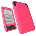MYCARRYINGCASE Silicon Sleeve with Soft Pouch and Screen Protector for Kindle (Fits 6" Display, Latest Generation Kindle 3) - PINK