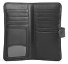 Bosca Nappa Leather Ladies Slim Credit Case Black