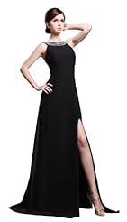 Charmeuse/Chiffon/Silk Beaded Sleeveless Prom Dress 