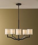Murray Feiss Stelle F2519/5ORB 5-LT 300w (20H x 26W) Chandelier Lighting with Shades in Bronze