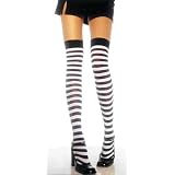 One Size Women - Red and White Striped Over the Knee Stockings - Great with Witch Costumes
