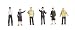 Bachmann 36-041 Police & Security Staff (Pack of 6) OO Scale