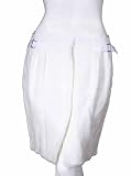 COSTUME NATIONAL Linen Buckle Skirt in Ivory