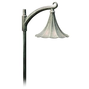 Antique Silver Scalloped Shade 25 1 2 High Path Light by 