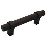 Cosmas 161-3ORB Oil Rubbed Bronze Euro Style Cabinet Bar Handle Pull - 3" Hole Centers