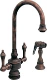 Whitehaus WHKSDLV3-8104-BN Dual Handle Vintage Iii Kitchen Faucets Brushed Nickel