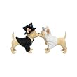 WEDDING dog Aye CHIHUAHUA magnetic SALT PEPPER SHAKERS