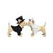 WEDDING dog Aye CHIHUAHUA magnetic SALT PEPPER SHAKERS