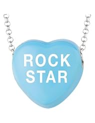 Sweethearts Enamel "Rock Star" Heart on 16" Necklace Pendant with Gift Box