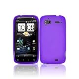 Purple Design Protector Silicone Soft Case Cover for HTC Sensation 4G
