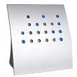 Crystal Blue "Powers of 2" BCD & Direct Binary Clock (Silver w/Blue LEDs)