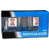 Illinois Fighting Illini 9 oz Rocks Glass