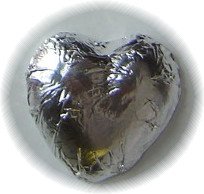 Silver Foiled Chocolate Hearts 1 Lb - Wedding Favors