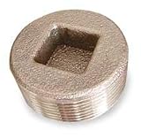 Industrial Grade 2CFL2 Plug, 3 In, Red Brass, MNPT