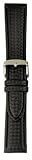 Hadley-Roma Men's 22-mm Black Carbon Fiber With Leather Backing Watch Strap #MSM840RA-220