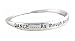 Bracelet - B149 - Bangle Style - Engraved with ~ DANCE... As Though no one is watching you ~ Silver Tone Metal