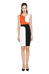 Cotton/Polyester/Spandex Colorblocking Square Neck Sleeveless Above the Knee Bodycon Dress/Party Dress 