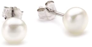 Valero Pearls-Ohrstecker Sterling Silber Süßwasser-Zuchtperlen weiß ca. 6,0-6,5 mm