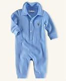 Ralph Lauren Baby Boy Pullover Coverall Light Blue 9 months