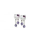 Hello Kitty - K32016F - Boucles d'Oreilles Fille - Argent 925/1000 - Fushia