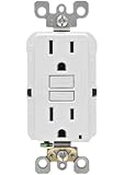 Leviton N7599-W 15-Amp 125-Volt SmartLock Pro Slim Non-Tamper-Resistant Duplex GFCI Receptacle, White
